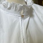 Bird & Knoll Bo Tiered Cotton Mini Dress in White Small Photo 4