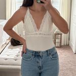 White Lace Body Suit Size 2 Photo 0