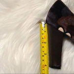 KENZO Women's Suede Floral Print Vintage Boho Brown Heels 37 Red Size 6 Photo 5