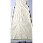 ZARA  Ice Faux Leather Tunic Dress Cream Tan Midi Shift Dress Pockets Medium Photo 3