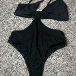 Timing Black Cutout Bodysuit Photo 0