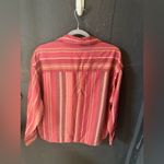 American Eagle Outfitters Red and Cream Striped Oversized Shirt Photo 3