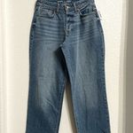 Old Navy Womens Jeans Denim Blue High Rise Curvy OG Loose Slit Ankle Size 6 Photo 0