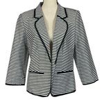 Dress Barn  X-Large Blazer Jacket Striped 3/4 Sleeve Lined Open-Front Pockets Photo 0