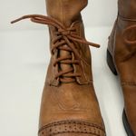 Sam Edelman  Perron Cap Toe Leather Riding Boots Women's 6.5M Brown Brogue Zip Photo 6