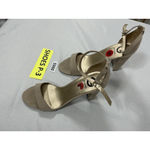 Guess Womans  Open Toe Sandals 10 M Beige Ankle Strap Block Heel Round Toe Photo 2