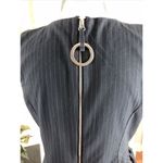 SFW Suitable For Work Women Dress Black Medium Sleeveless Wrap Open Zipper Back Photo 8