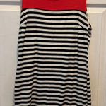 Soprano  Womens Red Black White Stripe Tank Dress Balloon Hem Sz M Made in USA Photo 0
