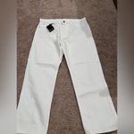 Massimo Dutti  Women’s Mid Rise Slim Straight Jeans – White Denim Size 42 Photo 5