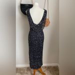 Laurence Kazar Vintage  Beaded Sequin Evening Slit Sleeveless Black Dress, Medium Photo 5