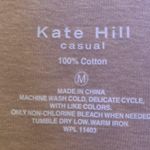 Kate Hill Beige Sand Polo Top Shirt sz medium Photo 2