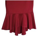 Say Anything Womens Y2K Top Size XL Red Short Sleeve Peplum Jeweled Scoop Neck Photo 4