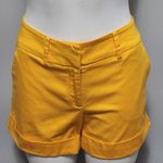 Pacific&Co NY& dazzling yellow high waist flat front shorts size 8 Photo 0