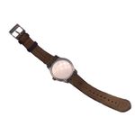 Coach  Silver-tone Brown Canvas Genuine Leather Ladies Wristlet Watch Photo 3