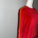 Aviator Nation  Velvet Stripe Classic Sweatshirt Relaxed Size XS Red Photo 1