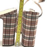 Loeffler Randall  Natalia Plaid Platform Bow Heels Brown Pink Photo 8