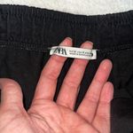 ZARA ‎ Tie-Front Wide-Leg Black Trouser Pants Size S Photo 9