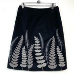 Boden Denim Fern Leaf Applique Embroidered A Photo 0