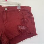 Garage VINTAGE distressed jean shorty short burgundy size 29 Photo 1