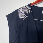 Alice by Temperley black mini romper embroidered floral shoulders sz US 4 Photo 4