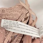 Gilly Hicks Small Lace Crop Top Blush Pink Corset V Neck Tie Up Lace Up Mauve Photo 6