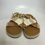 American Eagle ‎ patchwork criss cross sandals white pink tan women’s size 9 Photo 2