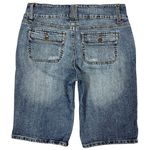 Apt. 9 Y2K Grunge Bermuda Jean Shorts Sz 14‎ Stretch Denim Retro 90s Skater Wide Waist Photo 1