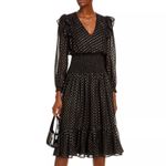 AQUA Ruffle Metallic Dot Dress, Size S, New with Tag MSRP $118 Photo 5