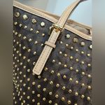 Michael Kors Jet Set Stud MK Signature Logo Travel Tote Photo 3