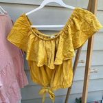 Hem & Thread M  Yellow Crop Top Photo 0