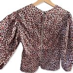 Topshop Watercolor Leopard Animal Print Blouse 2 Photo 10