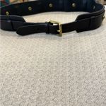 J.Crew  Black Leather Belt with Gold Stud Photo 5