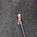 Nautica Grey Herringbone Wool Blend Zip Up Winter Coat Photo 4