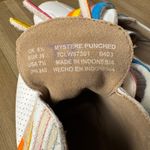 Lacoste  Mystere Punched White Leather Colorful Strap Comfort Sneakers Womens 7.5 Photo 5