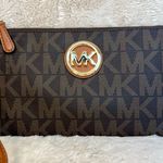 NWT Michael Kors Fulton Monogram Clutch Wristlet Brown Photo 7