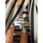 Splendid White & Black Striped Long Sleeve Turtle Neck Shirt Women Sz XS Photo 6