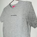 One Teaspoon Grey Marl Logo Crewneck Short Sleeve T-shirt NWT Size XXS Photo 2
