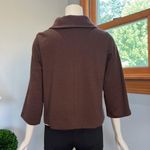 DU Jour Brown Cropped Cape Jacket Women’s Size Small Feminine Photo 4
