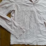 Casual Corner Pale Pink Floral Long Sleeve Top 1/4 Zip Size M Photo 3