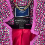 J.Crew  Womens Blazer Fitted Jacket Pink Purple Gold Pockets Size 2‎ Autumn Tweed Photo 3