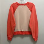 MOTHER The Boost Crop Crewneck Pullover Sweatshirt Orange Tan Size S Photo 1