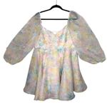 Selkie The Princess Mini Dress Stepmom Pastel Puff Sleeves Womens 1X Whimsical Pink Photo 10