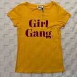 Urban Outfitters  Yellow Jakke Girl Gang Tee T-Shirt, 100% Cotton, Small US 6 NWT Photo 1