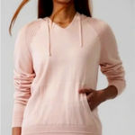 Athleta Evergreen Hoodie Sweater Long Sleeve V Neck in Ballerina Gown Sz L Photo 0