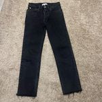 RE/DONE  originals high rise‎ button fly raw hem Jean faded black 25 Photo 3