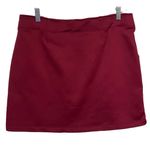 Athleta  wine red sweatshirt material (fuzzy soft inside) size medium skirt. Photo 2