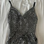 Crystal Sky Silver Sequins Mini Dress Photo 1
