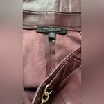 Marc New York  Burgundy Leather Pencil Skirt Photo 3