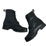 Ralph Lauren Lauren Zera Leather Lace Up Ankle Boots Black Buckle Womens Size 7B Photo 8