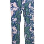 The North Face Pink and Blue Watercolor Print Leggings XS Yoga Photo 1